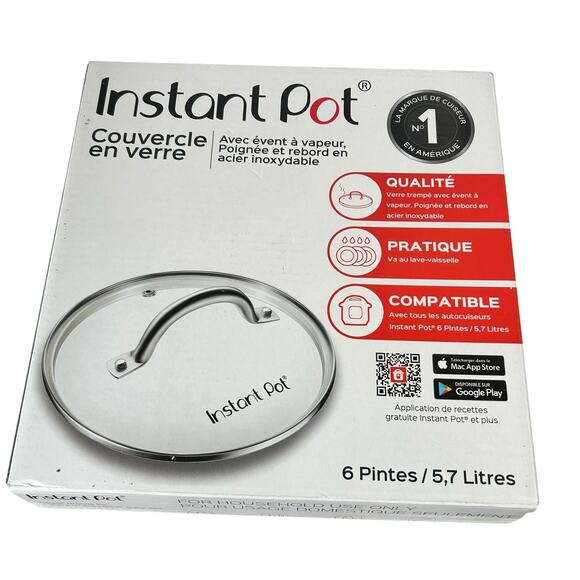 Instant Pot Glass Lid Replacement for 6 Quart Pressure Cooker New in Box - Picture 2 of 9